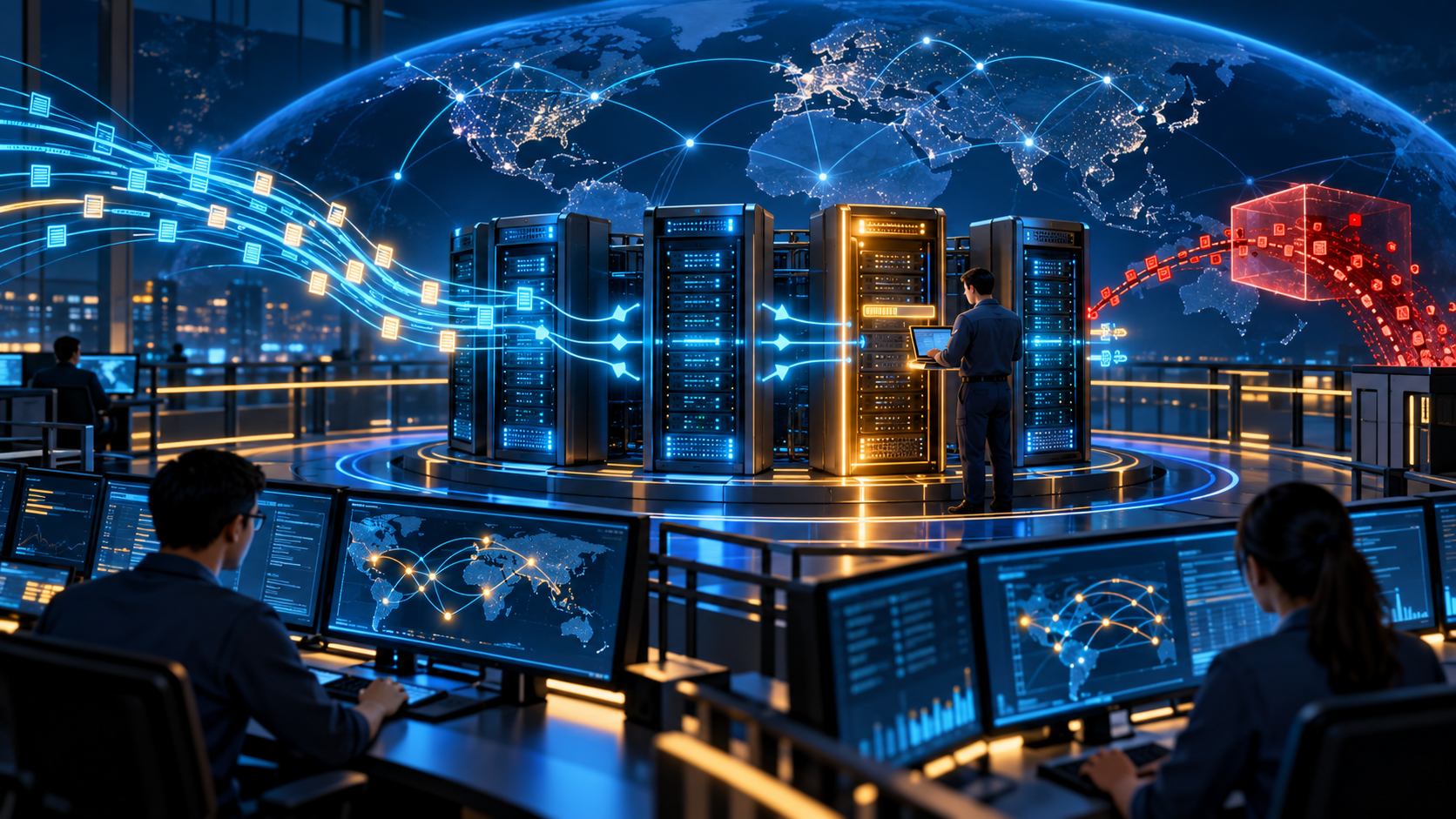 Minh họa máy chủ DNS BIND9 với các tuyến truy vấn được bảo vệ bởi lá chắn số