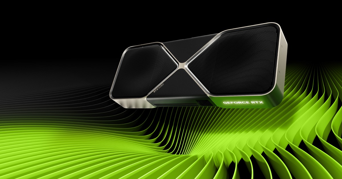 Hình minh họa GeForce RTX 5080 từ tài liệu sản phẩm NVIDIA